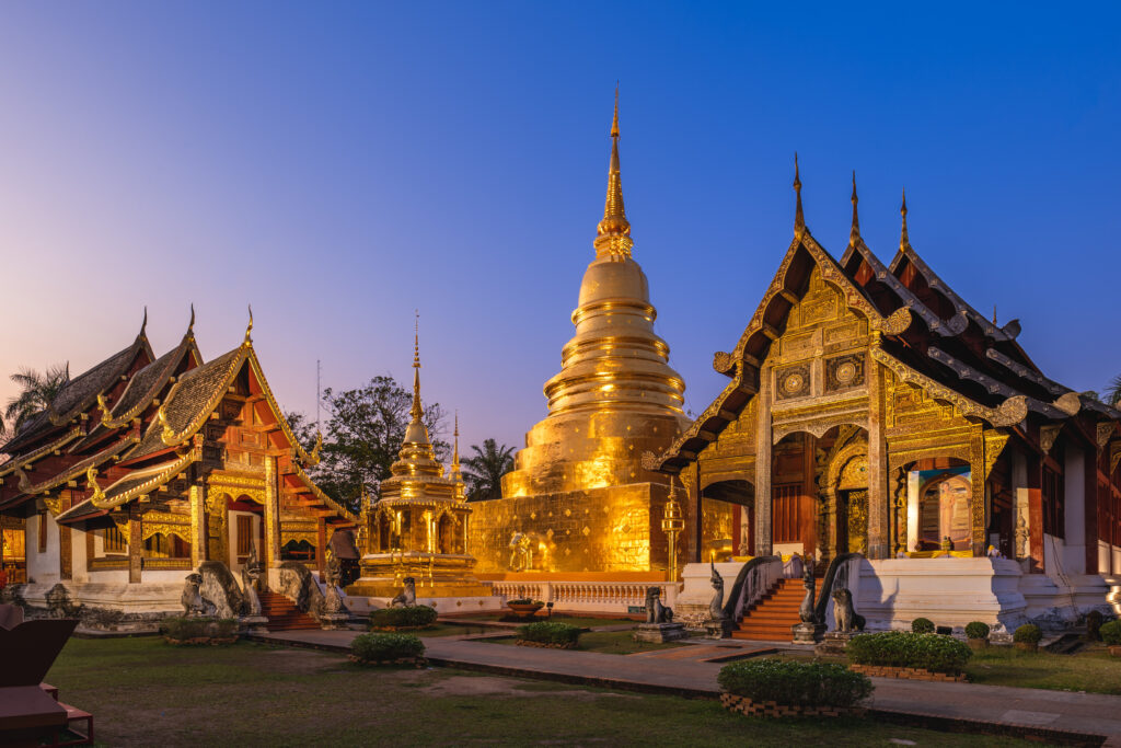 Stupa at Wat Phra Singh in Chiang Mai, Thailand